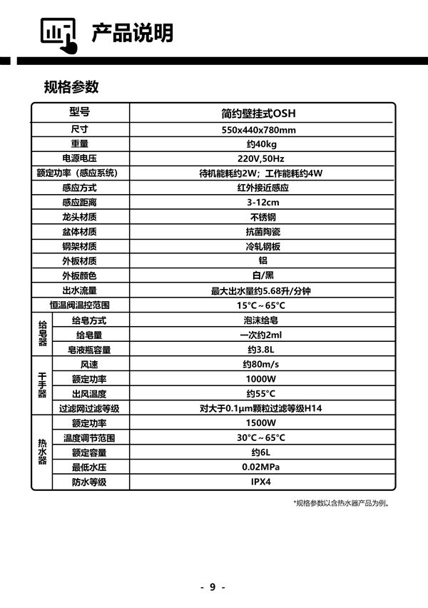 规格参数